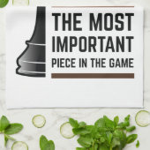 Zwarte koning het belangrijkste stuk in het spel 2 theedoek (Gevouwen)