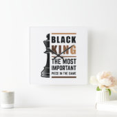 Zwarte Koning Het Belangrijkste Stuk In Het Spel 2 Vierkante Klok (Huis)