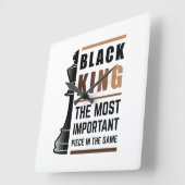 Zwarte Koning Het Belangrijkste Stuk In Het Spel 2 Vierkante Klok (Hoek)