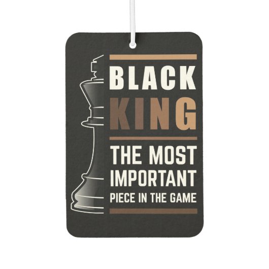 Zwarte koning het belangrijkste stuk in het spel luchtverfrisser (Voorkant)