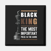 Zwarte koning het belangrijkste stuk in het spel magneet (Voorkant)