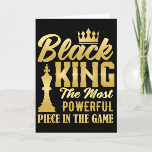 Zwarte Koning Het Krachtigste Stuk In Het Spel Man Kaart