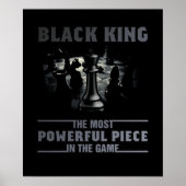 Zwarte koning het krachtigste stuk in het spel poster (Voorkant)