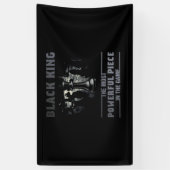 Zwarte koning het krachtigste stuk in het spel spandoek (Verticaal)