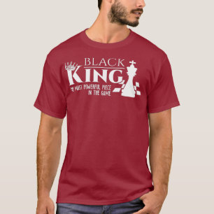 Zwarte koning - het krachtigste stuk in het spel t-shirt