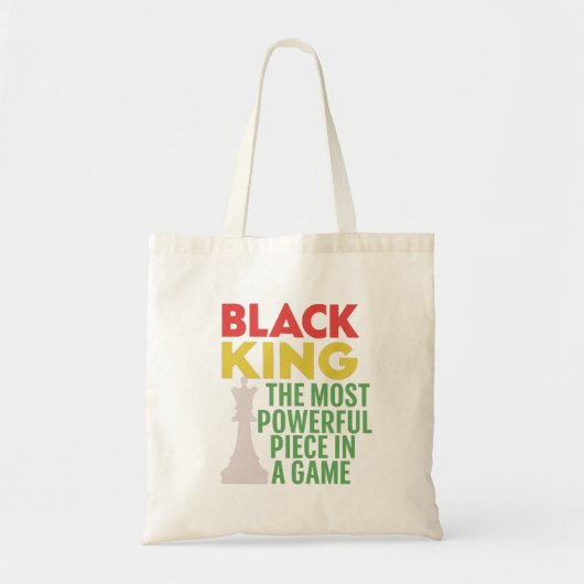 Zwarte Koning: Het Krachtigste Stuk Tote Bag (Voorkant)