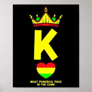 Zwarte koning het krachtigste stuk van de game jun poster
