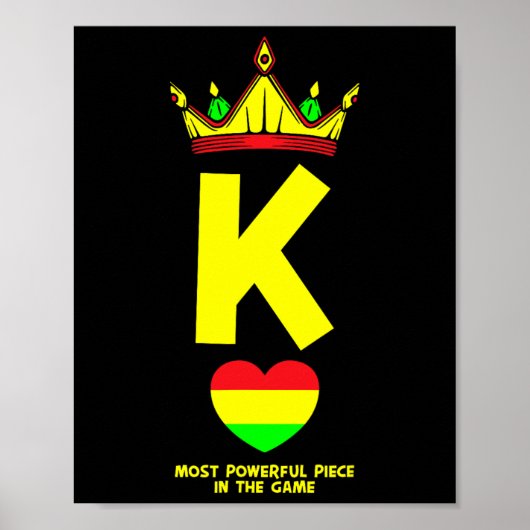 Zwarte koning het krachtigste stuk van de game jun poster (Voorkant)