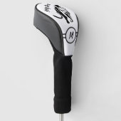 Zwarte Koning Leeuw Golfheadcover (Schuin)