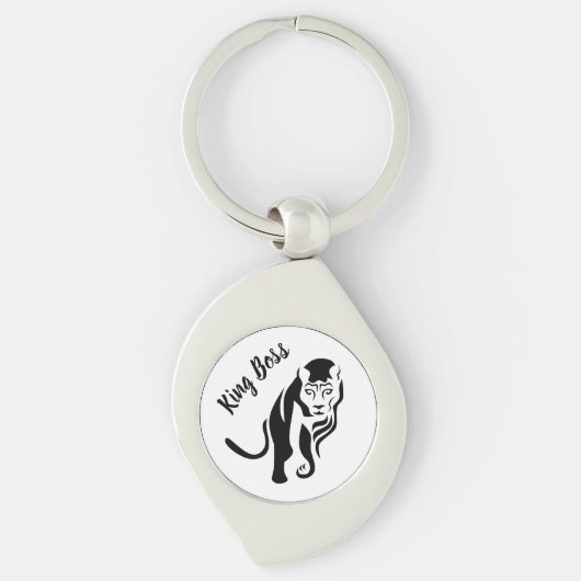 Zwarte Koning Leeuw Sleutelhanger (Voorkant)