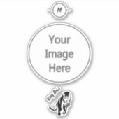 Zwarte Koning Leeuw Sticker (Voorkant)