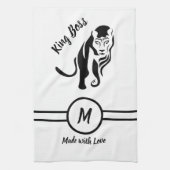 Zwarte Koning Leeuw Theedoek (Verticaal)