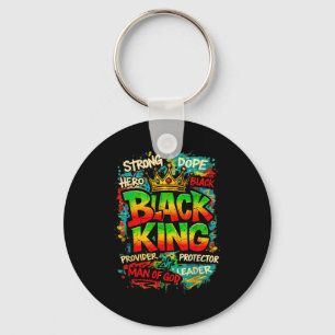 Zwarte Koning Man Van God Sterke Leider Melanine Z Sleutelhanger
