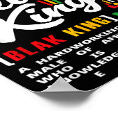 Zwarte Koning Mannen Man Black History Month  Poster (Hoek)