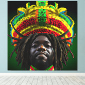 Zwarte koning Melanin Man Bruh Mannen Zoon Canvas Afdruk (Insitu (Houten vloer))