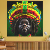 Zwarte koning Melanin Man Bruh Mannen Zoon Canvas Afdruk (Insitu (Woonkamer))