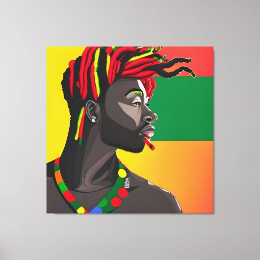 Zwarte koning Melanin Man Bruh Mannen Zoon Canvas Afdruk (Voorkant)