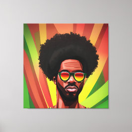 Zwarte koning Melanin Man Bruh Mannen Zoon Canvas Afdruk