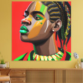 Zwarte koning Melanin Man Bruh Mannen Zoon Canvas Afdruk (Insitu (Woonkamer))