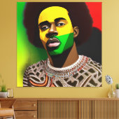 Zwarte koning Melanin Man Bruh Mannen Zoon Canvas Afdruk (Insitu (Woonkamer))