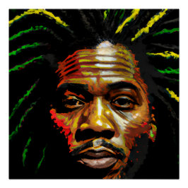 Zwarte koning Melanin Man Bruh Mannen Zoon Perfect Poster