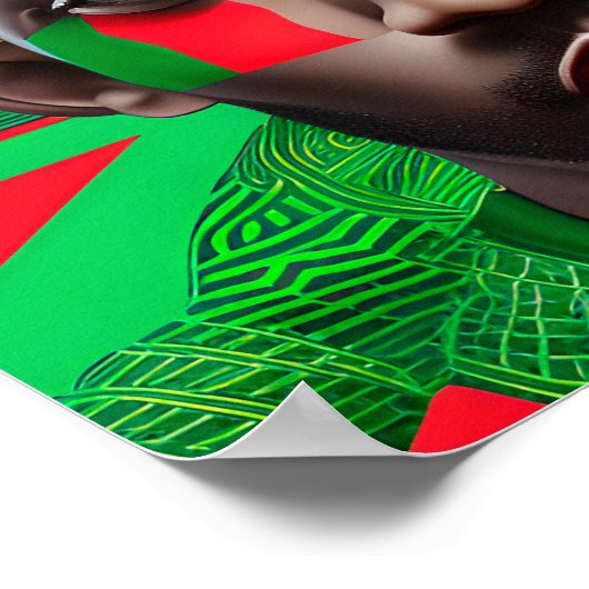 Zwarte koning Melanin Man Bruh Mannen Zoon Poster (Hoek)