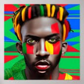 Zwarte koning Melanin Man Bruh Mannen Zoon Poster (Voorkant)