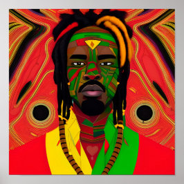 Zwarte koning Melanin Man Bruh Mannen Zoon Poster