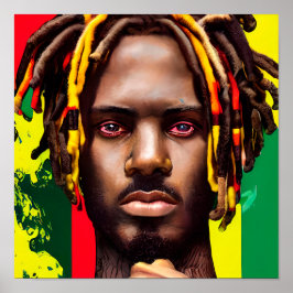 Zwarte koning Melanin Man Bruh Mannen Zoon Poster