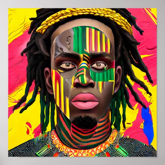 Zwarte koning Melanin Man Bruh Mannen Zoon Poster (Voorkant)