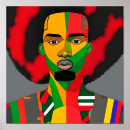 Zwarte koning Melanin Man Bruh Mannen Zoon Poster