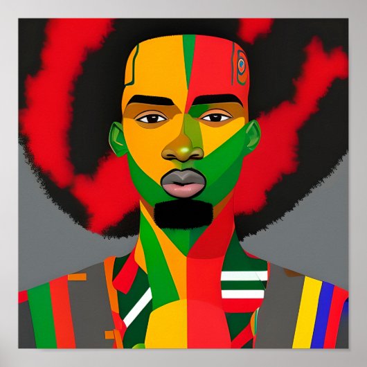 Zwarte koning Melanin Man Bruh Mannen Zoon Poster (Voorkant)