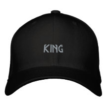 Zwarte KONING Naam Gedrukt Flexfit Wol Trucker Fit