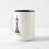 Zwarte koning / Persoonlijke naam Tweekleurige Koffiemok (Voorkant links)