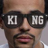 Zwarte koning retro zonnebril