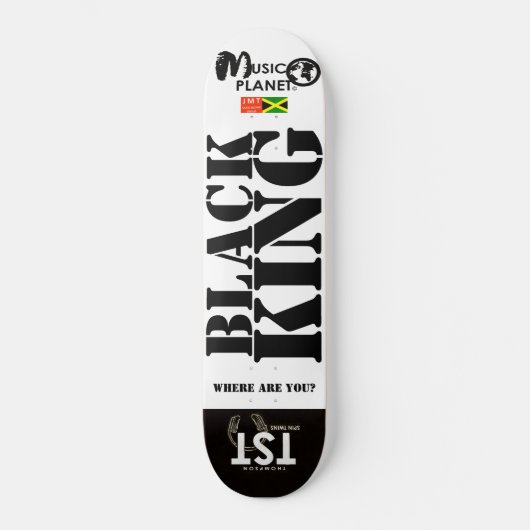 Zwarte Koning Skateboard (Voorkant)