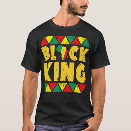 zwarte koning t-shirt (Voorkant)