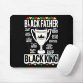 Zwarte koning vader muismat (Met muis)
