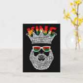 Zwarte Koning Vaderdag Juneteenth Geschiedenis 19e Kaart (Gele Bloem)