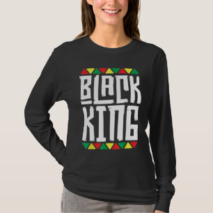 Zwarte koning voor jongens Mannen Geschiedenis Maa T-shirt