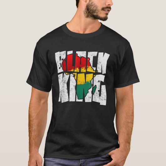 Zwarte koning voor jongens Zwarte Geschiedenis Maa T-shirt (Voorkant)