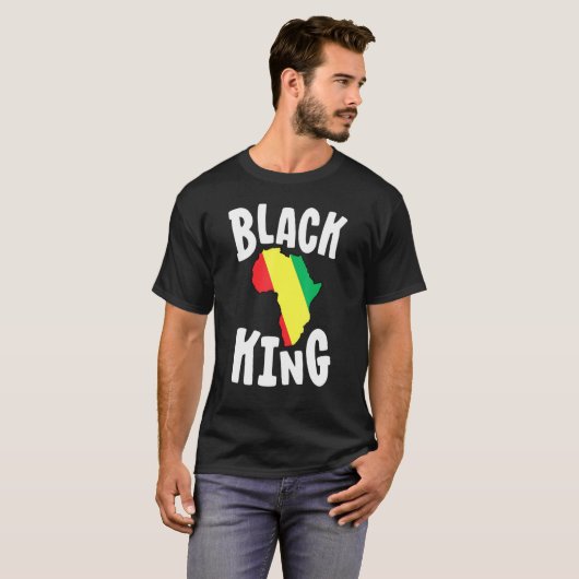 Zwarte koning voor jongens Zwarte Geschiedenis Maa T-shirt (Voorkant volledig)