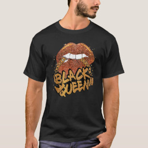 Zwarte Koningin Afrikaanse kleuren die met een zwa T-shirt