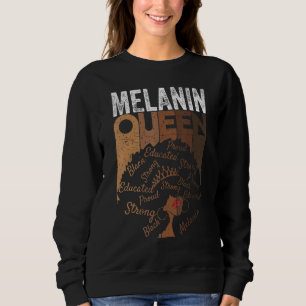 Zwarte koningin Afro Melanin Drift Black History 4 Trui