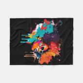 Zwarte Koningin Afro Melanine Dripping Art Lover A Fleece Deken (Voorkant (Horizontaal))