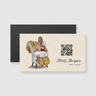 Zwarte Koningin Beauty Fashion Hair QR Code