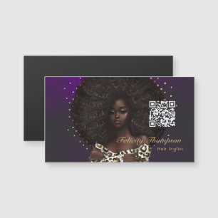 Zwarte Koningin Beauty Mode Haar QR Code