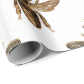 Zwarte koningin bijen op wit cadeaupapier (Rol Hoek)