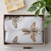 Zwarte koningin bijen op witte ontkoppeling tissuepapier (Geschenk)