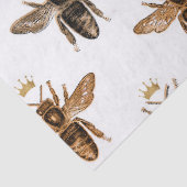 Zwarte koningin bijen op witte ontkoppeling tissuepapier (Detail)